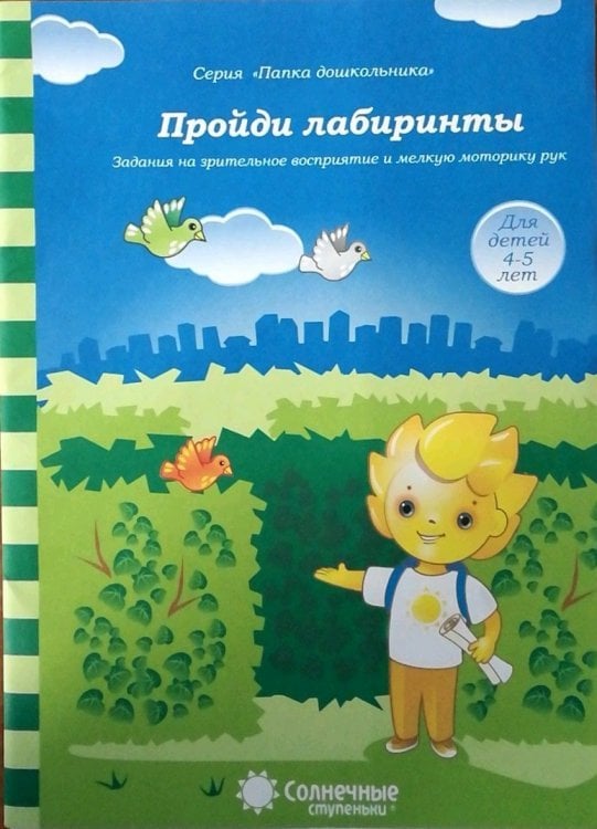 Пройди лабиринты. Задания на зрительное восприятие и мелкую моторику рук. Для детей 4-5 лет 