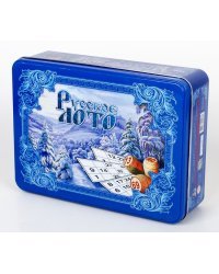 Русское лото в жестяной коробке "Русская зима"