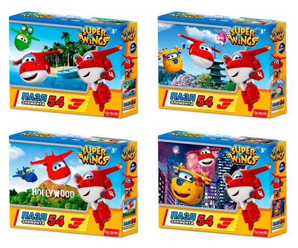 Обложка книги «Пазл "SuperWings", 54 элемента»