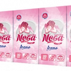 Обложка книги «Носовые платочки бумажные "Nega Aroma" двухслойные (10 пачек по 10 штук) (количество товаров в комплекте: 10)»