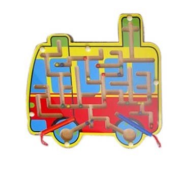 Деревянная игрушка "Лабиринт с шариками. Автобус"