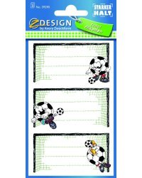 Этикетки Z-design "Футбол", 40x76 мм, 9 штук, 3 листа
