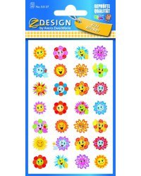 Этикетки Z-design "Солнышки", 76x120 мм, 56 штук, 2 листа