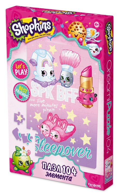 Обложка книги «Пазл Shopkins "Яркие подружки", 104 элемента»