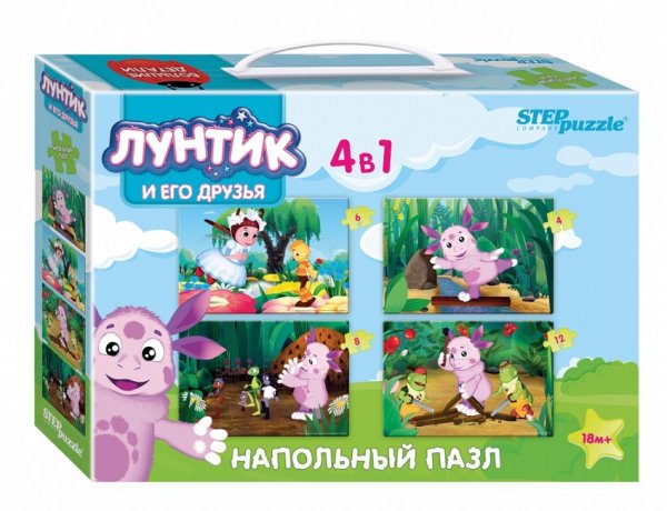 Обложка книги «Напольный пазл-мозаика "Лунтик", средний»