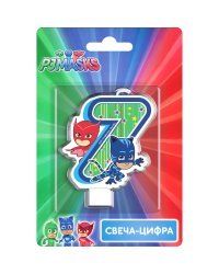 Свеча "Герои в масках. PJ Masks. Цифра №7", 8 см