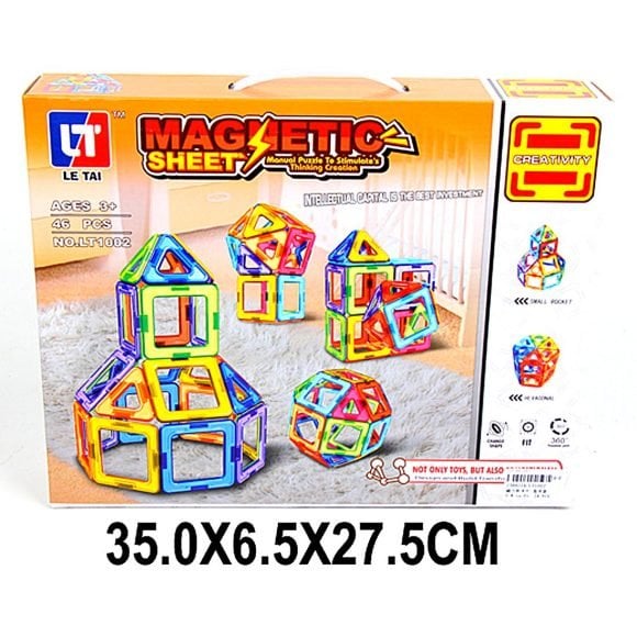 Магнитный конструктор "Magnetic Sheet", 46 деталей