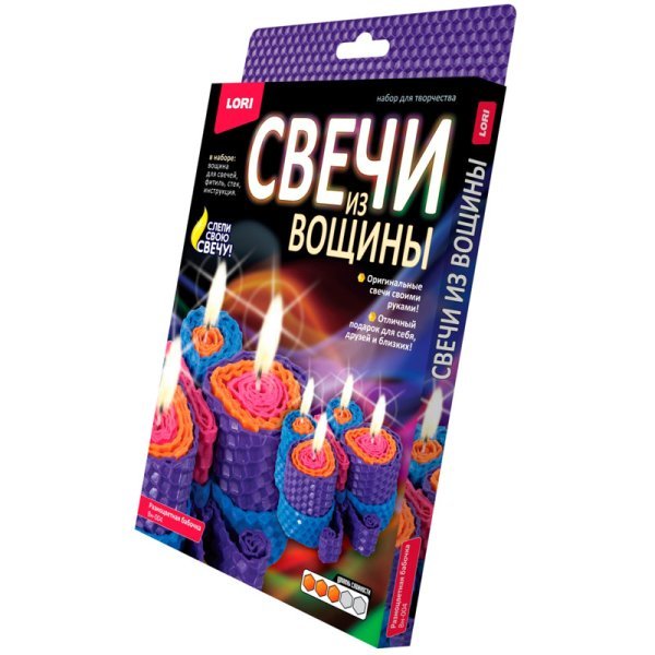 Обложка книги «Свечи из вощины "Разноцветная бабочка"»