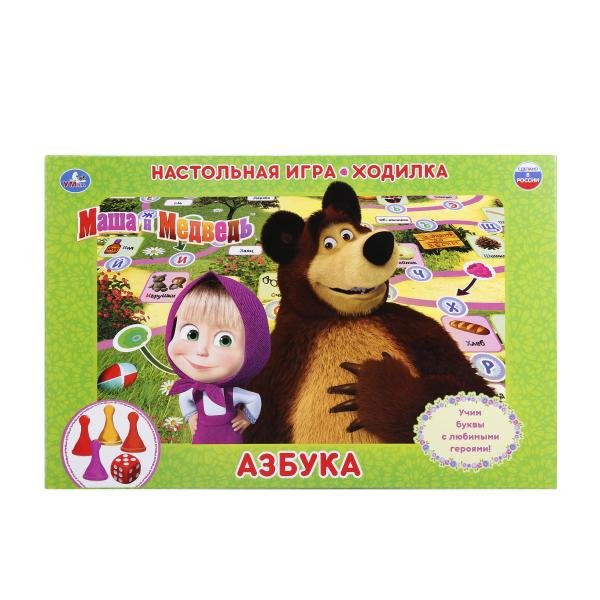 Обложка книги «Настольная игра-ходилка "Маша и Медведь. Азбука"»