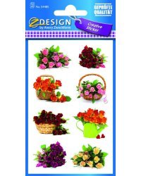 Стикеры "Z-design. Креативная серия. Букеты цветов", 76x120 мм, 16 штук