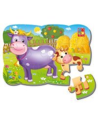 Мягкий магнитный пазл для малышей "Коровка"