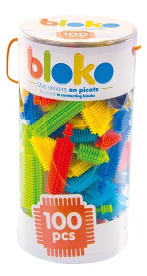 Игольчатый конструктор "Bloko". 100 деталей в тубе