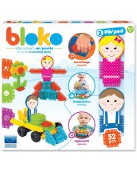 Игольчатый конструктор "Bloko". 50 деталей + 2 человечка (семья)