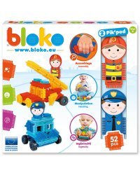 Игольчатый конструктор "Bloko". 52 детали + 2 человечка (спасатели)