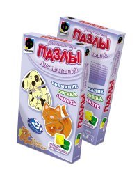 Пазлы для малышей "Кошка и собака"