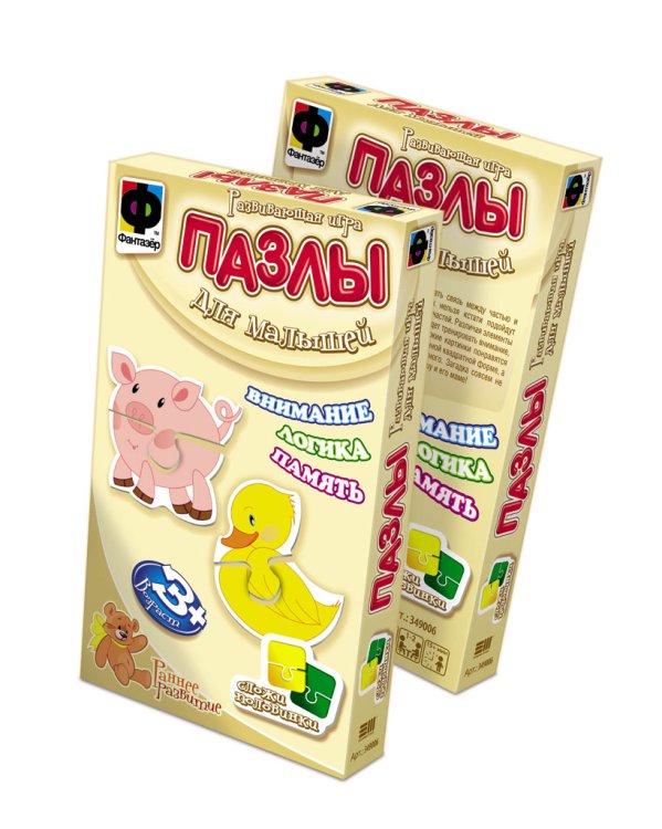 Обложка книги «Пазлы для малышей "Свинка и уточка"»