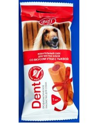 Лакомство для крупных собак TiTBiT "Dent", жевательный снек со вкусом утки с тыквой, 1 штука