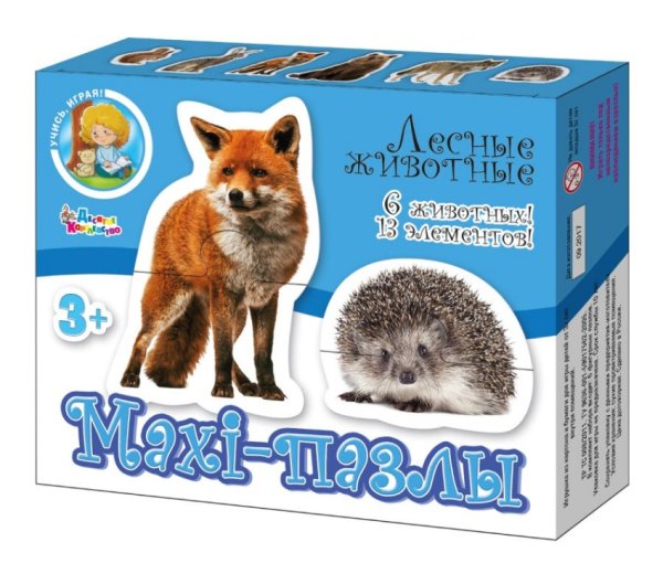 Макси-пазл &quot;Лесные животные&quot;, 13 элементов