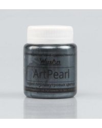 Краска акриловая Wizzart "ArtMatt", перламутровая, цвет: графит, 80 мл