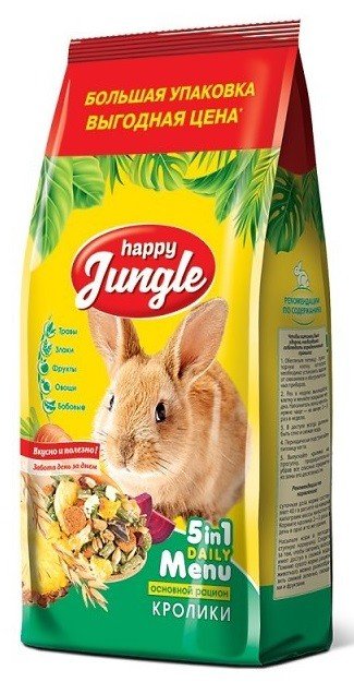 Обложка книги «Корм для кроликов "Happy Jungle", 900 г»