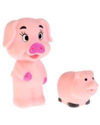 Игрушки для купания "Свинки" (10 и 5 см)