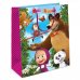 Обложка книги «Пакет подарочный "Маша и Медведь", 18x10x23 см»