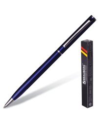 Ручка шариковая бизнес-класса "Delicate Blue", синий корпус, серебристые детали, 1 мм, синяя