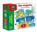 Развивающая игра-шнуровка с липучками "От лета до зимы"