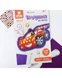 Набор для творчества создание игрушки из фетра с термонаклейкой "Машинка", арт. 3536775