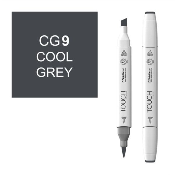 Маркер Touch Brush двухсторонний на спиртовой основе, цвет: CG9, серый холодный 9