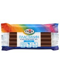 Пластилин "Классический", 50 грамм, коричневый