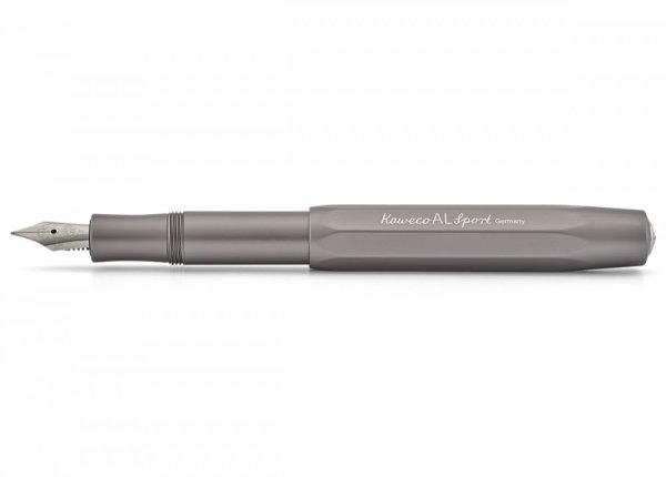 Ручка перьевая Kaweco "AL Sport", антрацитовая, синие чернила, BB 1,3 мм