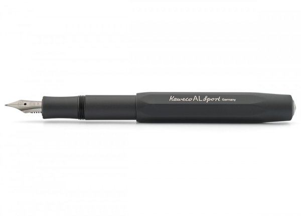 Ручка перьевая Kaweco "AL Sport", чёрная, синие чернила, B 1,1 мм