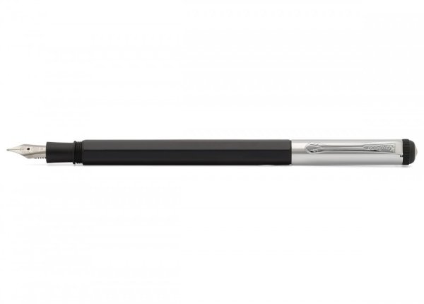 Ручка перьевая Kaweco "Elegance", чёрная, синие чернила, EF 0,5 мм