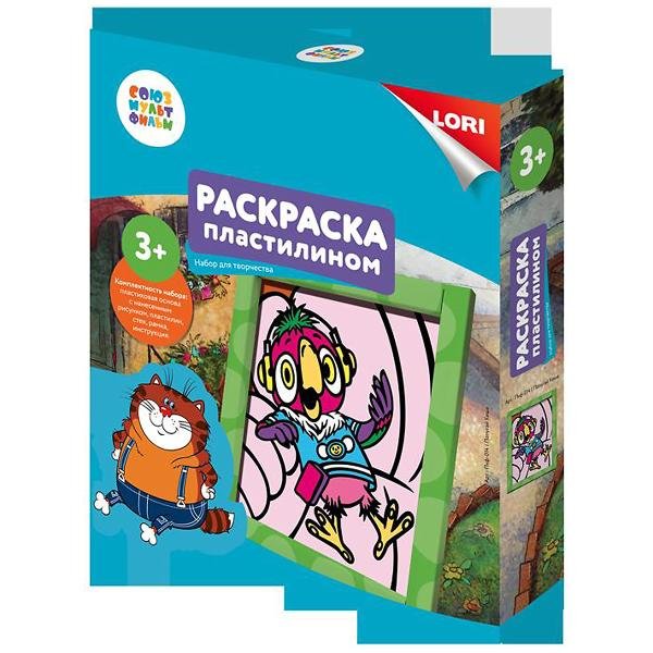 Обложка книги «Раскраска пластилином "Попугай Кеша"»