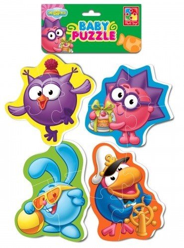 Обложка книги «Мягкие пазлы "Baby puzzle. Смешарики. Совунья, Ежик, Крош, Кар Карыч"»