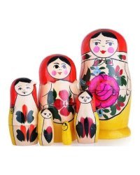 Матрешка 6 в 1 "Семеновская роспись", 12 см