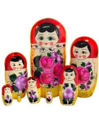 Матрешка 8 в 1 "Семеновская роспись", 22 см