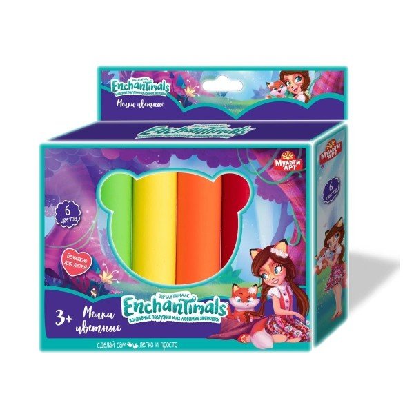 Обложка книги «Мелки цветные "Enchantimals", 6 цветов»