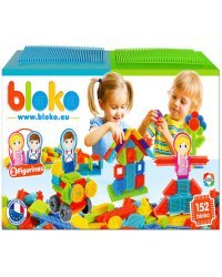 Игольчатый конструктор "Bloko". 150 деталей + 2 основы + 2 человечка (семья)