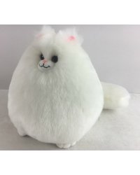 Мягкая игрушка "Пушистая кошка", цвет: белый, 20 см