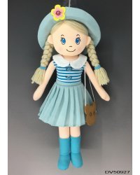 Кукла мягконабивная, 50 см (в шляпе и с сумочкой)