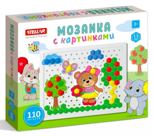Обложка книги «Мозаика с картинками, 110 деталей»