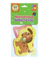 Мягкие магнитные пазлы для малышей "Котенок и щенок"