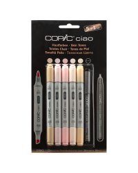 Набор двухсторонних маркеров Copic "Ciao. Телесные цвета", 5 цветов + 1 мультилинер 0,3 мм