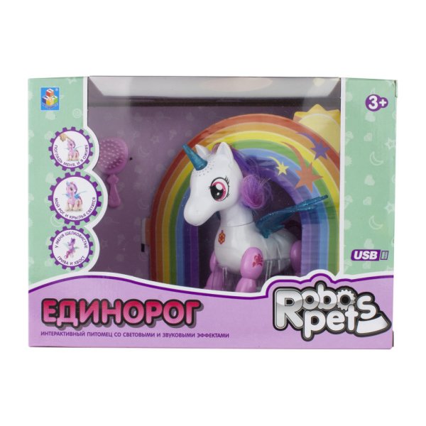 Интерактивная игрушка "Робо-единорог", 26х19х12 см