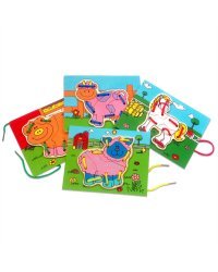 Деревянная игрушка-шнуровка "В мире животных. Лошадка"