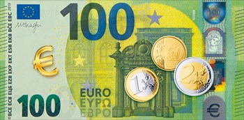 Конверт для денег "100 евро" 008