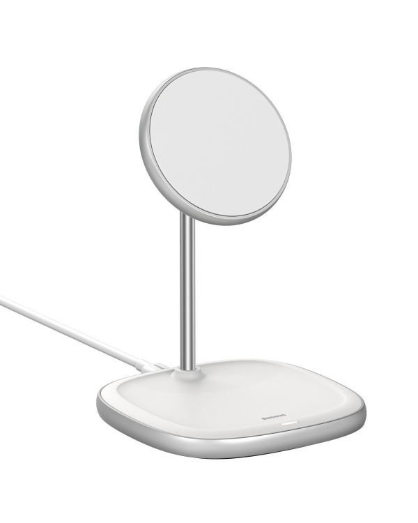 Baseus Swan MagSafe Magnetic Stand with Wireless Charger for iPhone 12 (white)