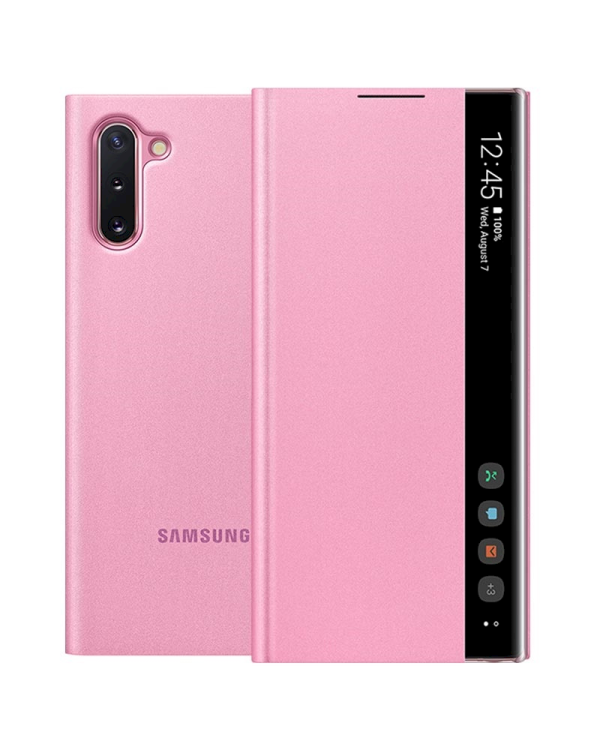 Samsung EF-ZN970CPEGWW Clear View оригинальный чехол книжка для Samsung N970 Galaxy Note 10 (Note 10 5G) розовый